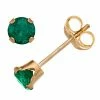 Hot Sale 🧨 Unbranded Pure Gem Collection 10k Gold 4 Mm Lab-Created Emerald Stud Earrings 🛒