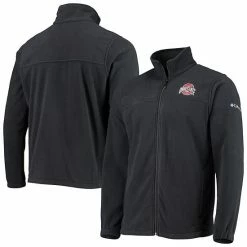 Best Sale 🔥 Unbranded Men's Columbia Black Ohio State Buckeyes Flanker III Fleece Team Full-Zip Jacket 😉