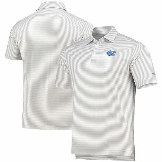 Promo 🥰 Unbranded Men's Columbia Golf Gray North Carolina Tar 👠 Heels Club Invite Omni-Wick Polo 😍