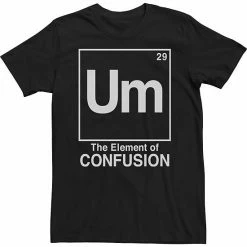 Top 10 🎁 Unbranded Big & Tall Fifth Sun Element Of Confusion Text Tee ❤️
