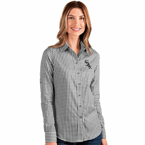 Flash Sale π― Unbranded π© Womenβs Antigua Chicago White Sox Black Structure Woven π Shirt π