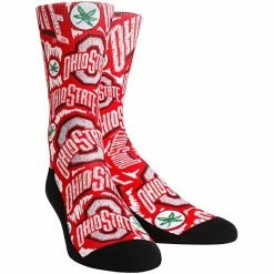 Discount 👍 Unbranded Youth Rock Em 🧦 Socks Ohio State Buckeyes Logo Sketch Crew 🧦 Socks 🔔