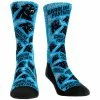 Hot Sale 🎉 Unbranded Youth Rock Em 🧦 Socks Carolina Panthers Team Logo Sketch Crew 🧦 Socks 🎉