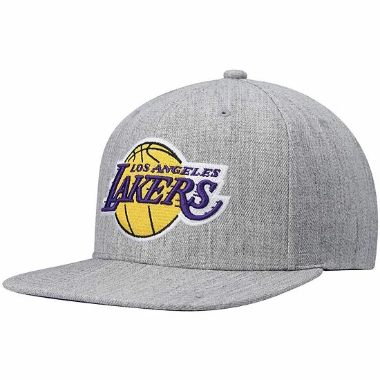 Hot Sale ๐ Unbranded Men's Mitchell & Ness Heathered Gray Los Angeles Lakers 2.0 Snapback Hat ๐ - Image 2