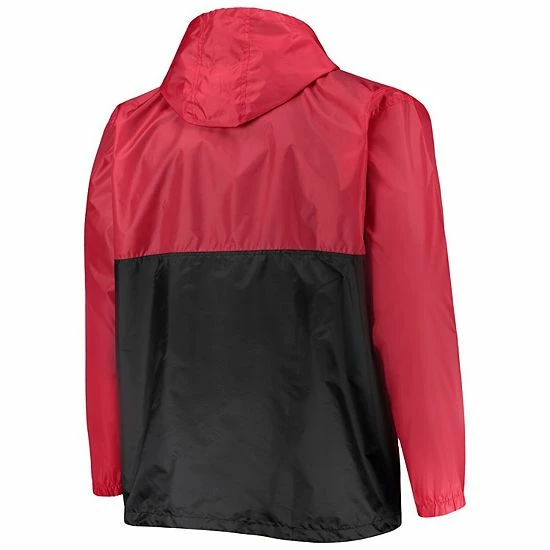 Deals ⌛ Unbranded Men's Red Chicago Blackhawks Big & Tall Anorak Half-Zip Pullover Hoodie 🎁 - Image 4