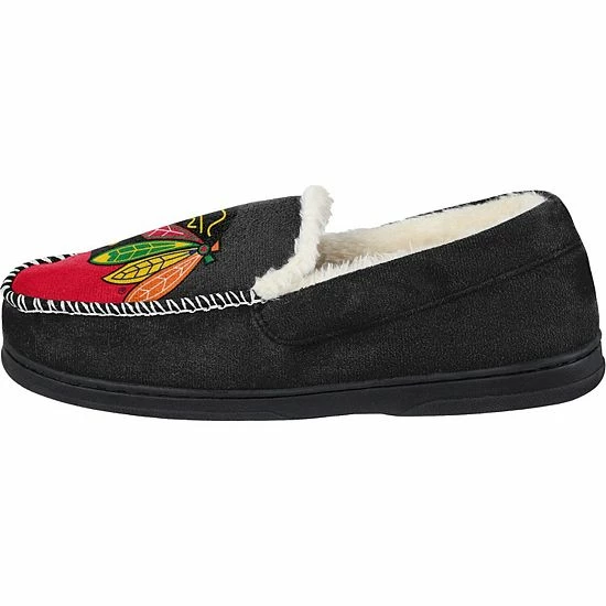 Cheap ❤️ Unbranded Men's FOCO Chicago Blackhawks Colorblock Moccasin Slippers ❤️ - Image 3