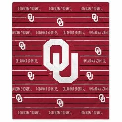 Coupon ⌛ Unbranded Oklahoma Sooners 60'' X 80'' Logo Stripe Flannel Fleece Blanket 🛒