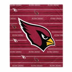 Best reviews of 🎉 Unbranded Arizona Cardinals 60'' X 80'' Logo Stripe Flannel Fleece Blanket ✨