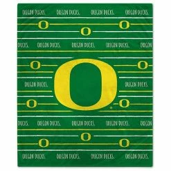 Best Pirce 🥰 Unbranded Oregon Ducks 60'' X 80'' Logo Stripe Flannel Fleece Blanket ✨