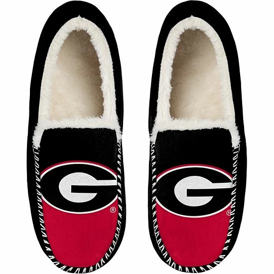 Best deal ⌛ Unbranded Men's FOCO Georgia Bulldogs Colorblock Moccasin Slippers 🎁 - Image 2