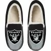 Promo 🔔 Unbranded Men's FOCO Las Vegas Raiders Colorblock Moccasin Slippers 🧨