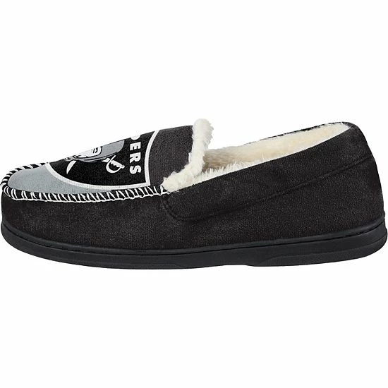 Promo ๐ Unbranded Men's FOCO Las Vegas Raiders Colorblock Moccasin Slippers ๐งจ - Image 3