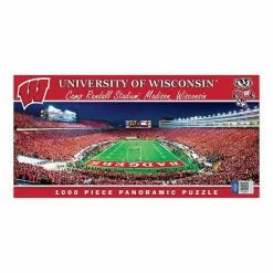Wholesale 👏 Unbranded Wisconsin Badgers End Zone Panoramic 1000-Piece Puzzle ⌛
