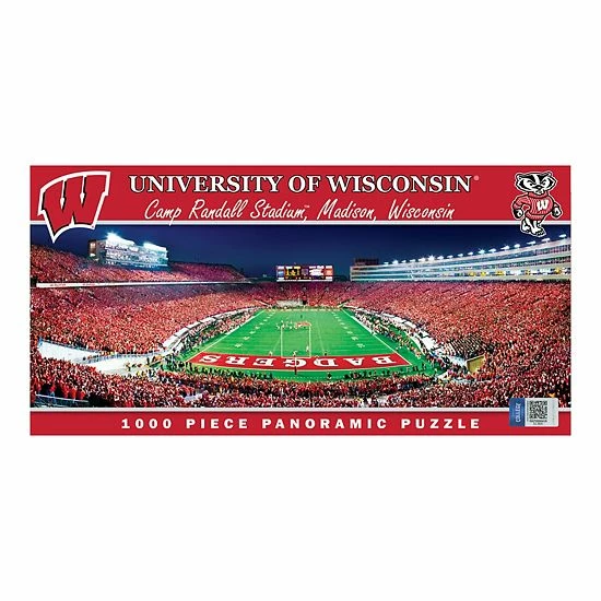 Wholesale 👏 Unbranded Wisconsin Badgers End Zone Panoramic 1000-Piece Puzzle ⌛