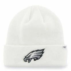 Coupon 😉 Unbranded Men's '47 White Philadelphia Eagles Secondary Basic Cuffed Knit Hat 🔥