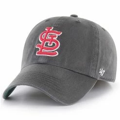 Deals ✔️ Unbranded Men's '47 Graphite St. Louis Cardinals Franchise Fitted Hat 😀