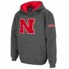 Hot Sale ⭐ Unbranded Youth Stadium Athletic Charcoal Nebraska Huskers Big Logo Pullover Hoodie ❤️