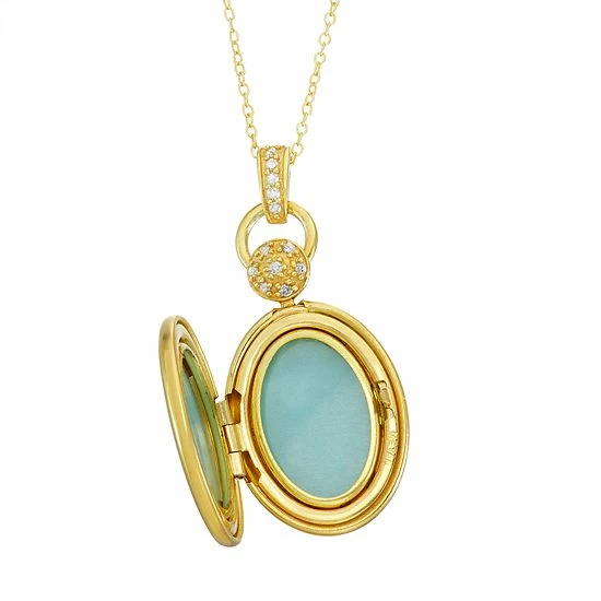 Best deal 😀 Unbranded Sterling Silver Diamond Accent Oval Locket Necklace 👏 - Image 2