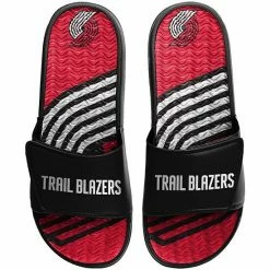 Coupon ⭐ Unbranded Men's FOCO Portland Trail Blazers Wordmark Gel Slide 🩴 Sandals 😉