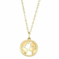 Cheap 🎁 Unbranded 10k Gold Globe Pendant Necklace 👍