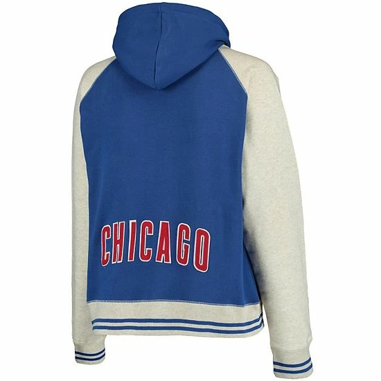 Cheapest 🔥 Unbranded 👩 Women's Soft As A Grape Royal Chicago Cubs Plus Size Varsity Raglan Full-Zip Hoodie 😀 - Image 3
