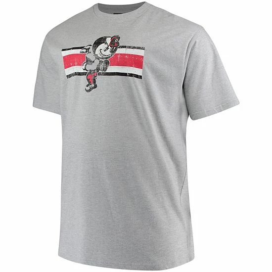 Cheapest ⭐ Unbranded Men's Profile Heather Gray Ohio State Buckeyes Big & Tall Distressed Helmet Logo Choice T-Shirt ⌛ - Image 3
