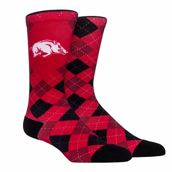 New ๐งจ Unbranded Men's Rock Em ๐งฆ Socks Arkansas Razorbacks HyperOptic Argyle ๐ Dress ๐งฆ Socks โ๏ธ