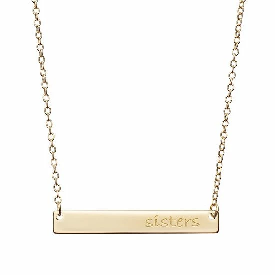 Hot Sale ๐ Unbranded Sterling Silver "Sisters" Bar Necklace Rose Tone ๐งจ - Image 2