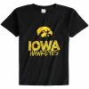 New 🔥 Unbranded Youth Black Iowa Hawkeyes Crew Neck T-Shirt ✔️