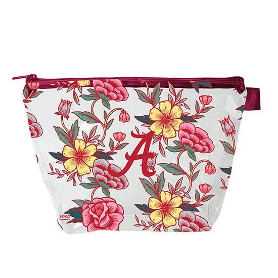 New 🥰 Unbranded Alabama Crimson Tide Floral Cosmetic Purse ⭐