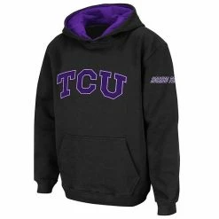 Top 10 ❤️ Unbranded Youth Stadium Athletic Black TCU Horned Frogs Big Logo Pullover Hoodie 🥰