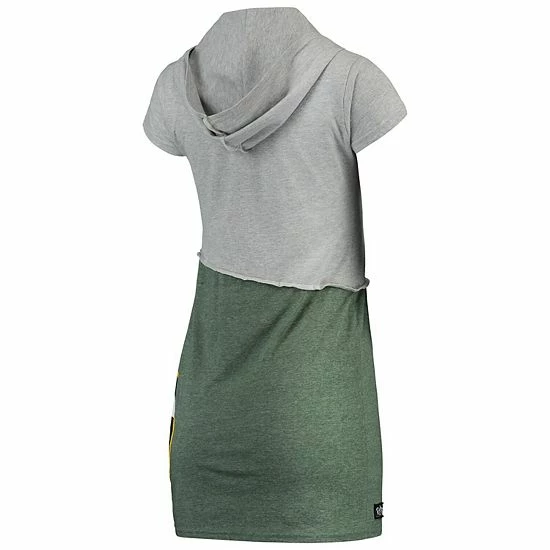 Budget ๐ฏ Unbranded ๐ฉ Women's Refried Apparel Gray/Green Green Bay Packers Sustainable Hooded Mini ๐ Dress ๐ - Image 3