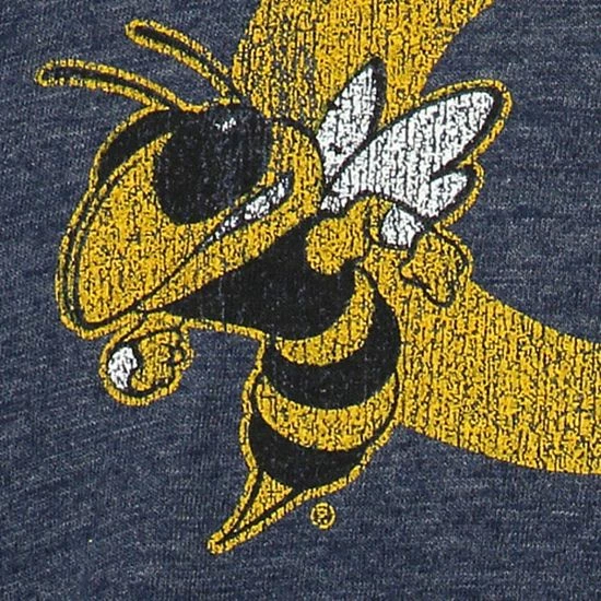 Top 10 🎁 Unbranded Men's Original Retro Brand Heather Navy Georgia Tech Yellow Jackets Vintage Tri-Blend T-Shirt 🥰 - Image 3