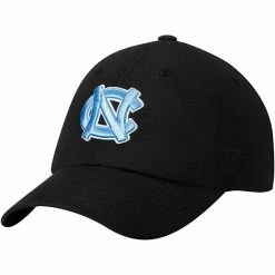 Hot Sale 🛒 Unbranded Men's Top Of The World Black North Carolina Tar 👠 Heels Primary Logo Staple Adjustable Hat ❤️
