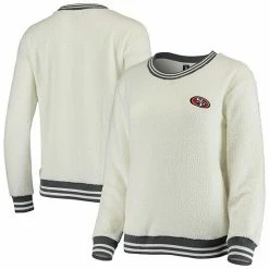 Wholesale 👏 Unbranded 👩 Women's Concepts Sport Cream/Charcoal San Francisco 49ers Granite Knit Pullover Sweatshirt 🧨