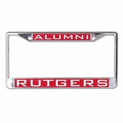 Outlet ⌛ Unbranded WinCraft Rutgers Scarlet Knights Alumni Inlaid Metal License Plate Frame 🧨