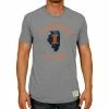 Best Pirce 👏 Unbranded Men's Original Retro Brand Heather Gray Illinois Fighting Illini Vintage State Tri-Blend T-Shirt 😉