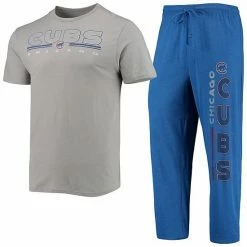 Buy 🔥 Unbranded Men's Concepts Sport Royal/Gray Chicago Cubs Meter T-Shirt And Pants Sleep Set 😀