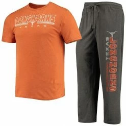 Best deal 🔥 Unbranded Men's Concepts Sport Heathered Charcoal/Texas Orange Texas Longhorns Meter T-Shirt & Pants Sleep Set 🛒
