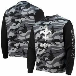 Best reviews of 👏 Unbranded Men's FOCO Black New Orleans Saints Camo Long Sleeve T-Shirt 😉