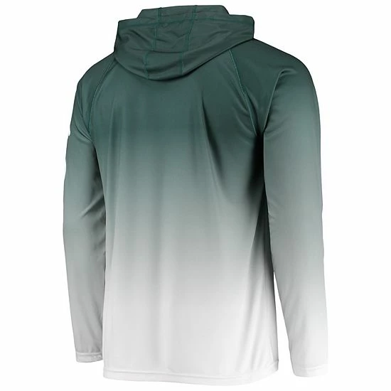 Brand new โจ Unbranded Men's Columbia PFG Green Michigan State Spartans Terminal Tackle Omni-Shade UPF 50 Long Sleeve Hooded Top ๐ - Image 4