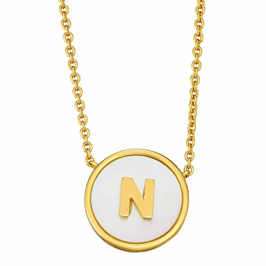 Budget ❤️ Unbranded 👩 Mother Of Pearl Initial Pendant Necklace 😉 - Image 5