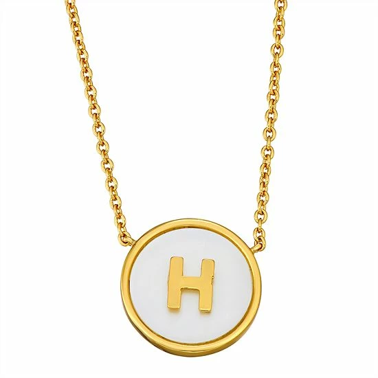 Budget ❤️ Unbranded 👩 Mother Of Pearl Initial Pendant Necklace 😉 - Image 8