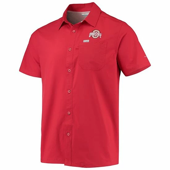 Budget ๐ Unbranded Men's Columbia PFG Scarlet Ohio State Buckeyes Slack Tide Camp Button-Up ๐ Shirt ๐งจ - Image 3