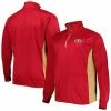 Cheapest ⭐ Unbranded Men's Scarlet/Gold San Francisco 49ers Big & Tall Quarter-Zip Jacket 🔥