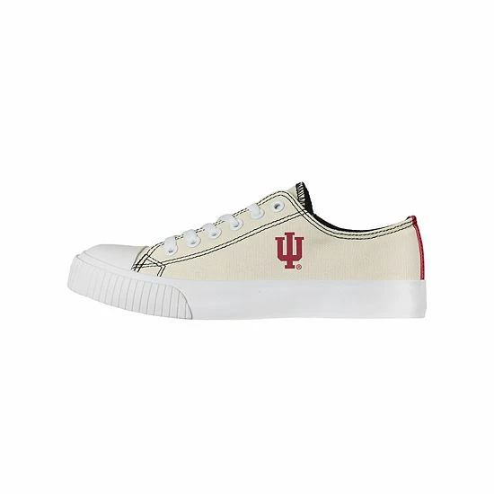 New 🎉 Unbranded 👩 Women's FOCO Cream Indiana Hoosiers Low Top Canvas 👟 Shoes 🔥