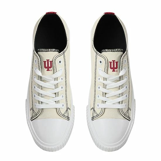 New 🎉 Unbranded 👩 Women's FOCO Cream Indiana Hoosiers Low Top Canvas 👟 Shoes 🔥 - Image 4
