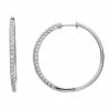 Discount 💯 Unbranded Sterling Silver 1/4 Carat T.W. Diamond Hoop Earrings 🔔