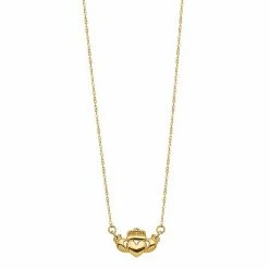 Best Pirce 👍 Unbranded 14k Gold Polished Claddagh Necklace ⭐