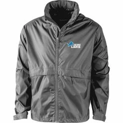 Flash Sale 🎁 Unbranded Men's Dunbrooke Graphite Detroit Lions Circle Sportsman Waterproof Packable Full-Zip Jacket 🌟